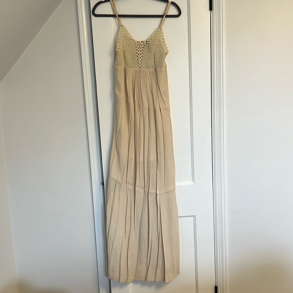 Crochet Maxi Dress, Size Medium